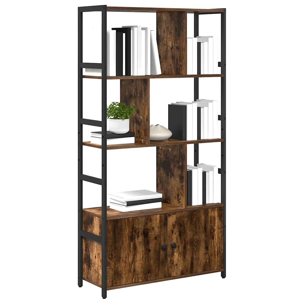 Bogreol Røget eg 80 x 30 x 155,5 cm Konstrueret træ