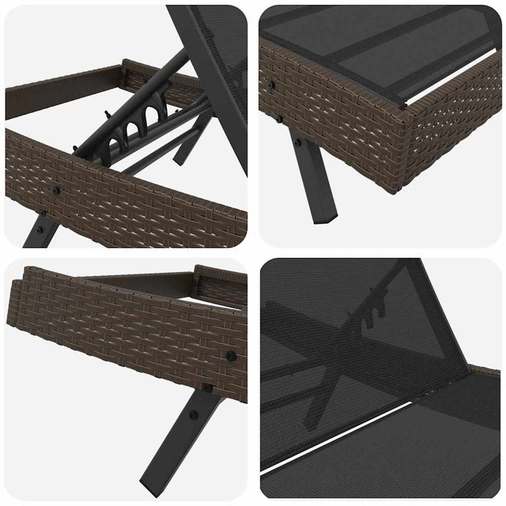 Solsenge 3 pcs Brun 40 x 40 x 40.5 cm polyrattan