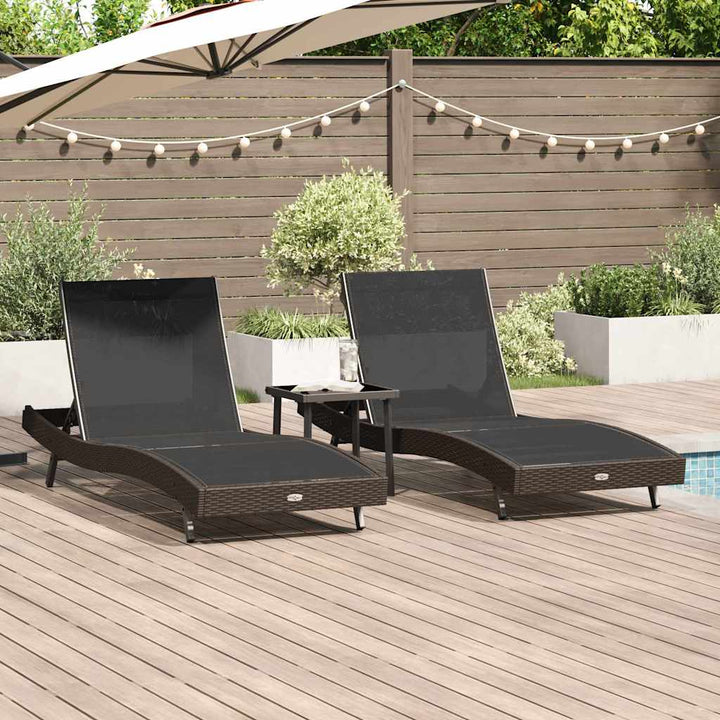 Solsenge 3 pcs Brun 40 x 40 x 40.5 cm polyrattan