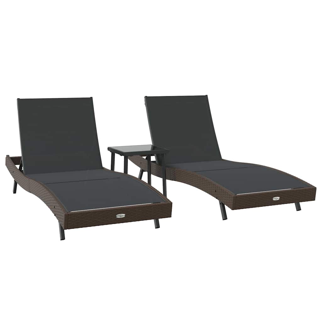 Solsenge 3 pcs Brun 40 x 40 x 40.5 cm polyrattan
