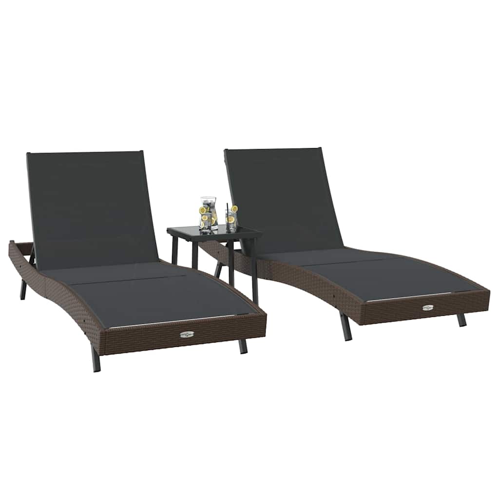 Solsenge 3 pcs Brun 40 x 40 x 40.5 cm polyrattan