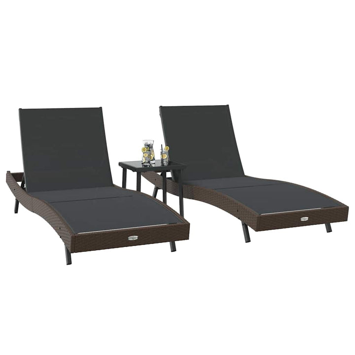 Solsenge 3 pcs Brun 40 x 40 x 40.5 cm polyrattan