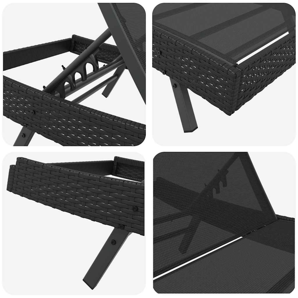 Solsenge 3 pcs Sort 40 x 40 x 40.5 cm polyrattan