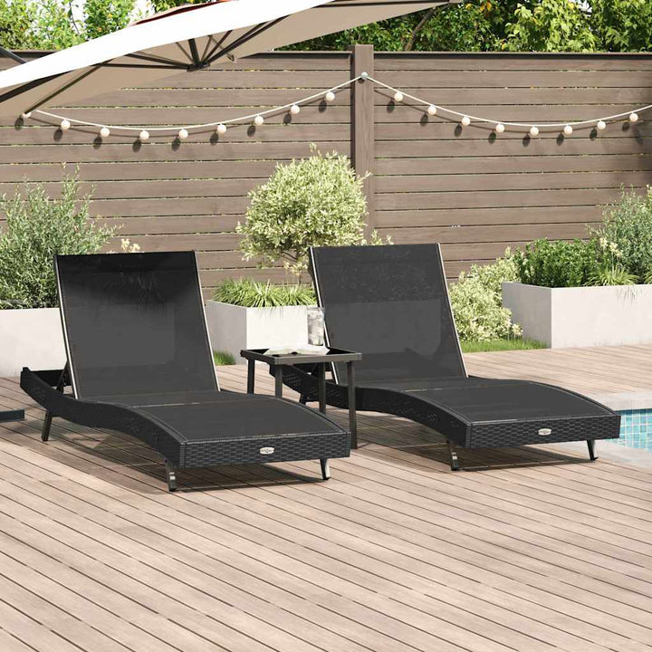 Solsenge 3 pcs Sort 40 x 40 x 40.5 cm polyrattan