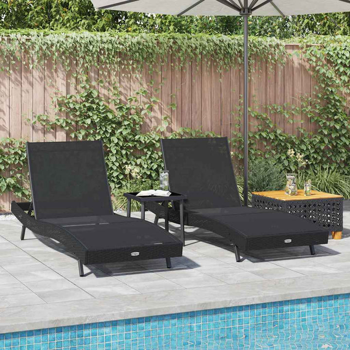Solsenge 3 pcs Sort 40 x 40 x 40.5 cm polyrattan