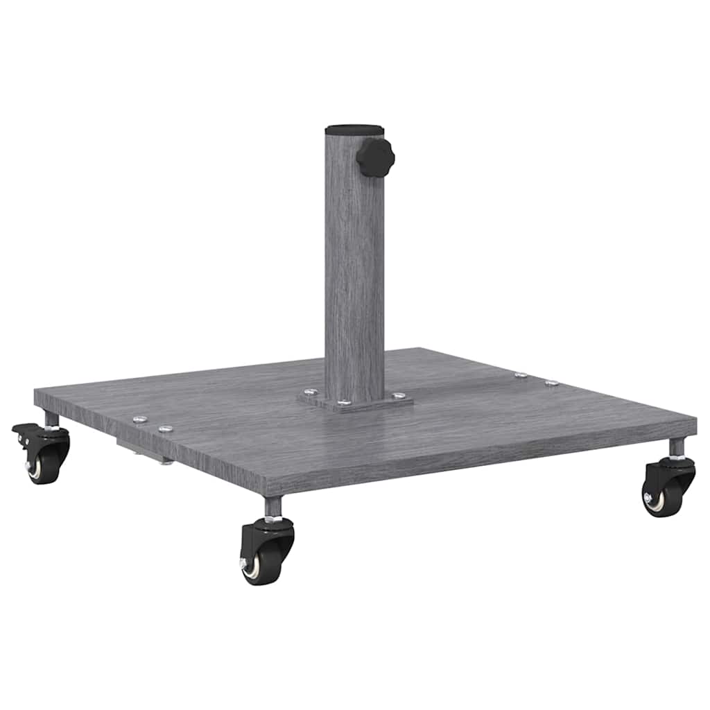 Udendørs parasolfod Mørk grå træ-look 45 x 45 x 31 cm Stål