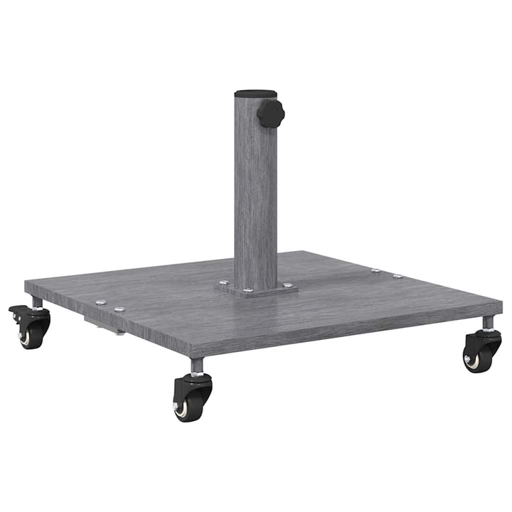 Udendørs parasolfod Mørk grå træ-look 45 x 45 x 31 cm Stål