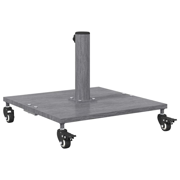 Udendørs parasolfod Mørk grå træ-look 45 x 45 x 31 cm Stål