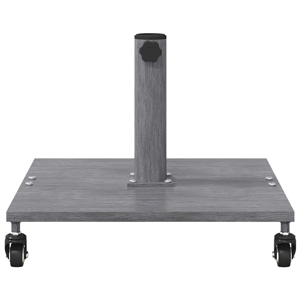 Udendørs parasolfod Mørk grå træ-look 45 x 45 x 31 cm Stål