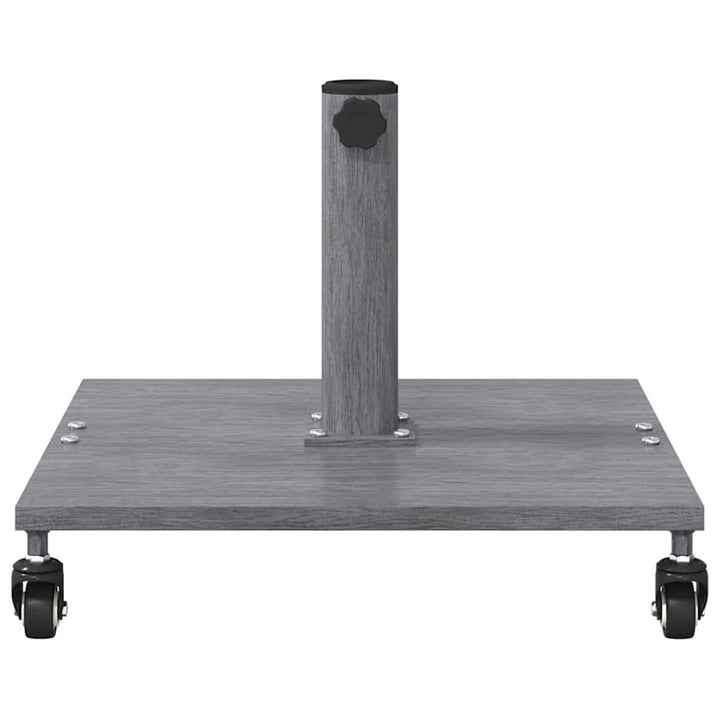 Udendørs parasolfod Mørk grå træ-look 45 x 45 x 31 cm Stål