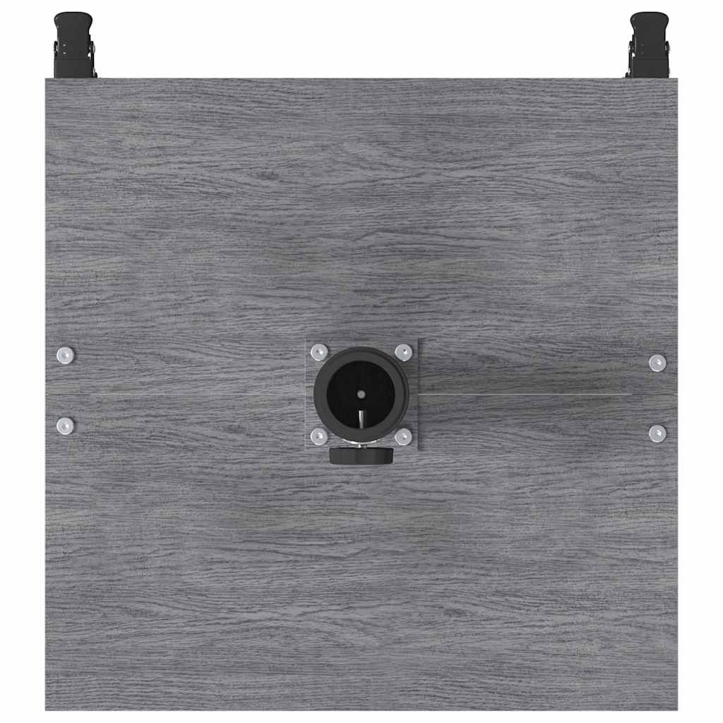 Udendørs parasolfod Mørk grå træ-look 45 x 45 x 31 cm Stål
