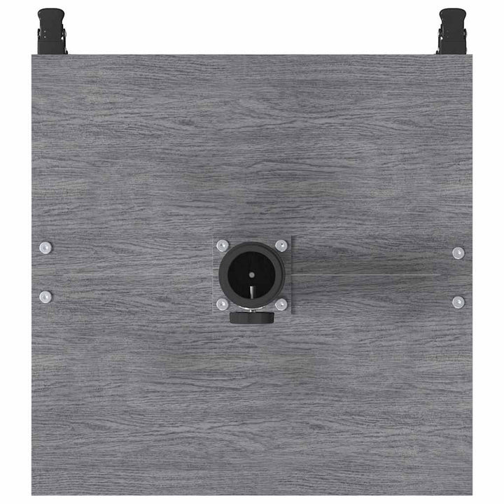 Udendørs parasolfod Mørk grå træ-look 45 x 45 x 31 cm Stål