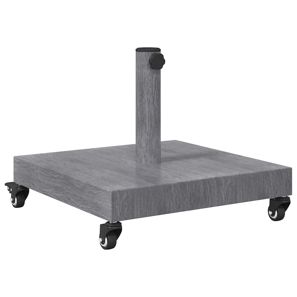 Udendørs parasolfod Mørk grå træ-look 45 x 45 x 31.5 cm