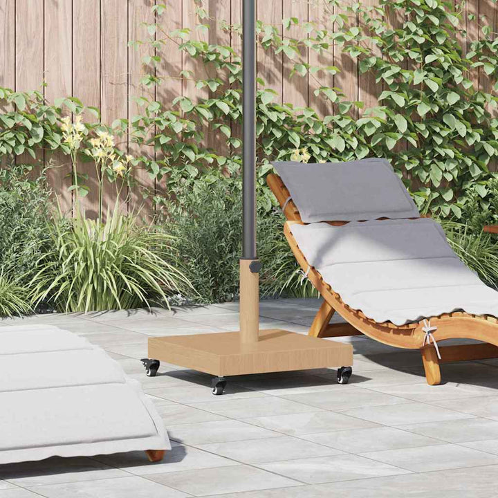Udendørs parasolfod Lyst træ 45 x 45 x 31.5 cm Stål, Beton