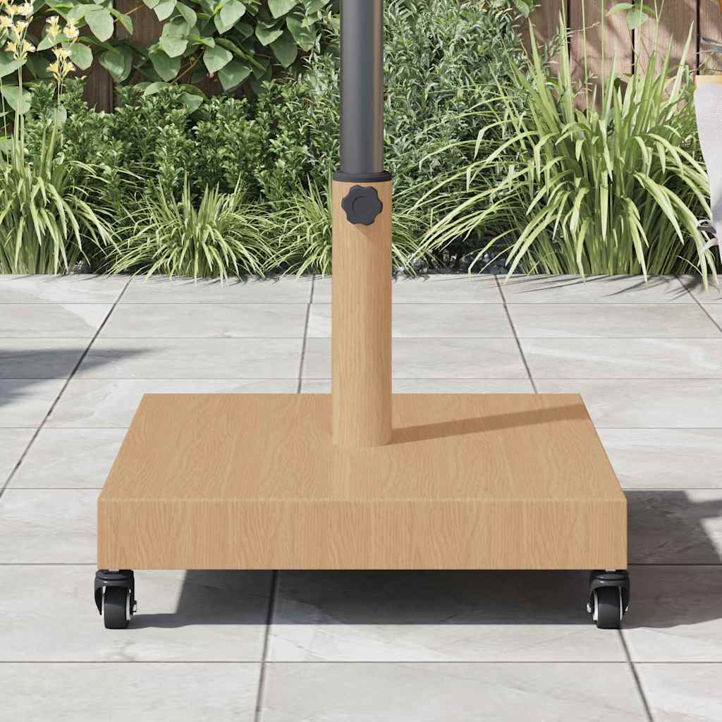 Udendørs parasolfod Lyst træ 45 x 45 x 31.5 cm Stål, Beton