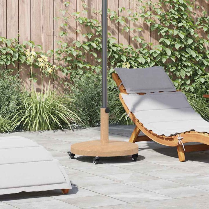 Udendørs parasolfod Lyst træ 48 x 48 x 32 cm Stål, Beton