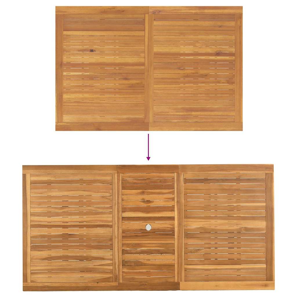 Have Spisebordssæt 7 pcs Brun 200 x 100 x 75 cm Massivt teaktræ