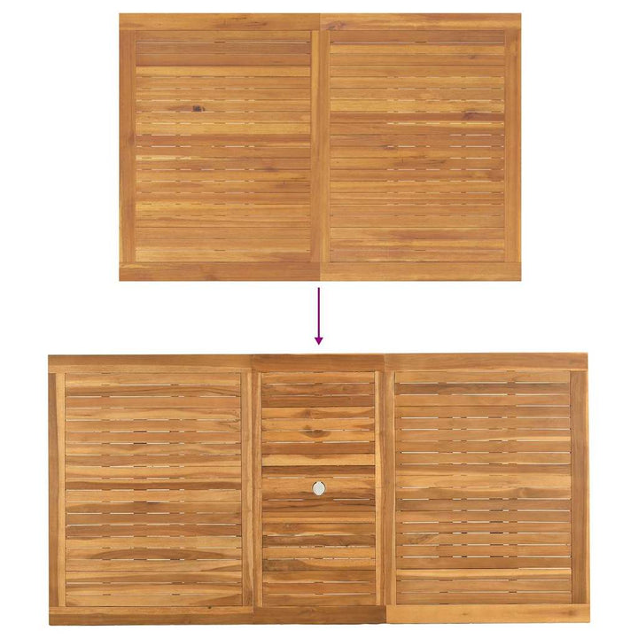 Have Spisebordssæt 7 pcs Brun 200 x 100 x 75 cm Massivt teaktræ