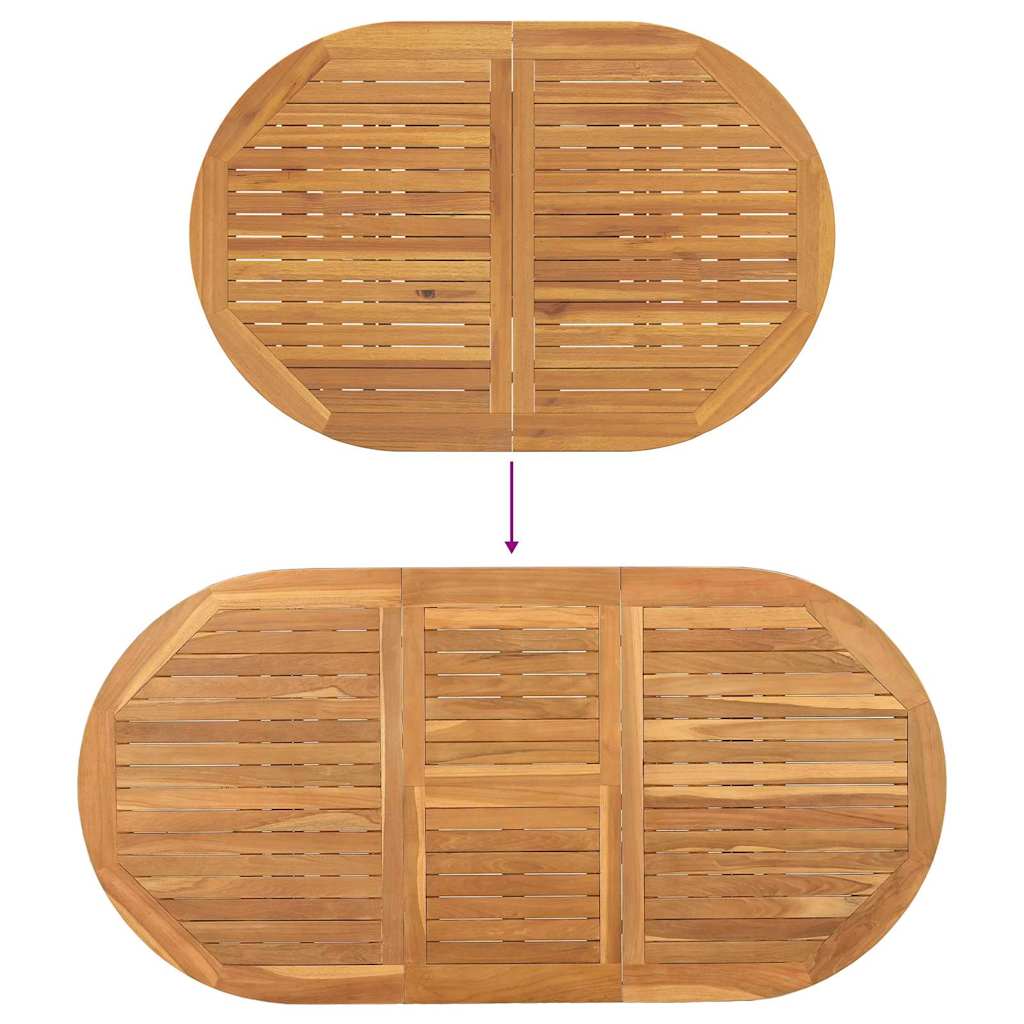 Have Spisebordssæt 7 pcs Brun 200 x 100 x 75 cm Massivt teaktræ