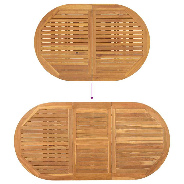 Have Spisebordssæt 7 pcs Brun 200 x 100 x 75 cm Massivt teaktræ