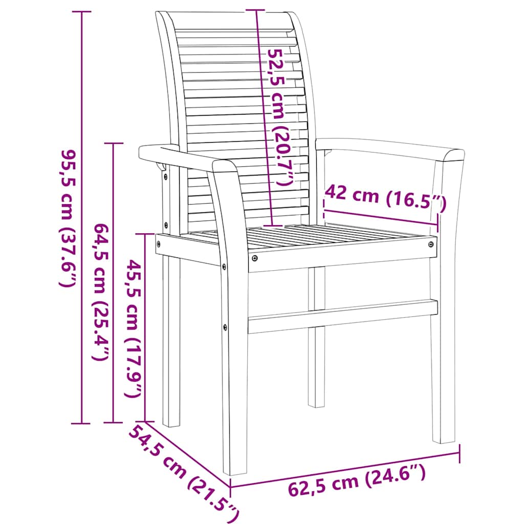 Have Spisebordssæt 9 pcs Brun 280 x 100 x 75 cm Massivt teaktræ