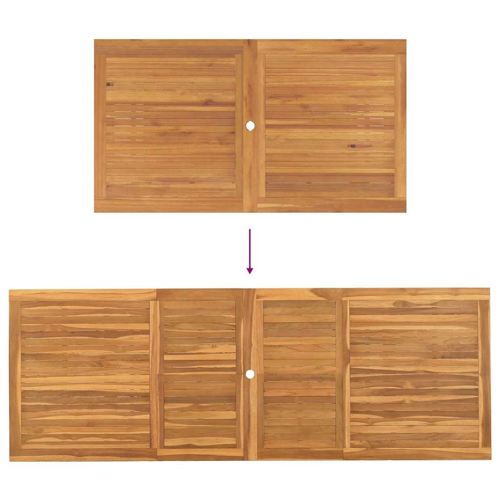 Have Spisebordssæt 9 pcs Brun 280 x 100 x 75 cm Massivt teaktræ