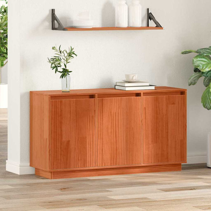 Sideboard Brun 111 x 34 x 60 cm Massivt fyrretræ