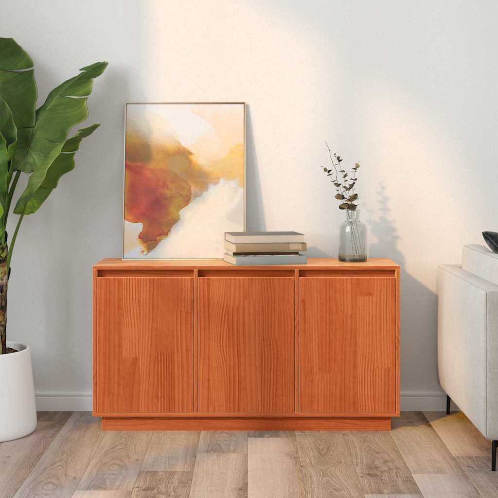 Sideboard Brun 111 x 34 x 60 cm Massivt fyrretræ