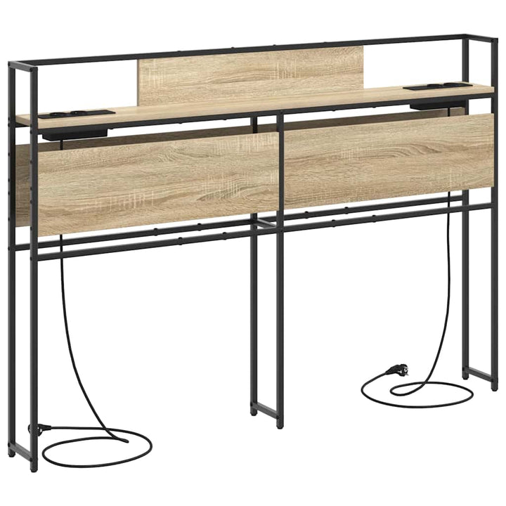 Opbevaringshovedgavl med hylde Sonoma-eg 140 cm Konstrueret træ
