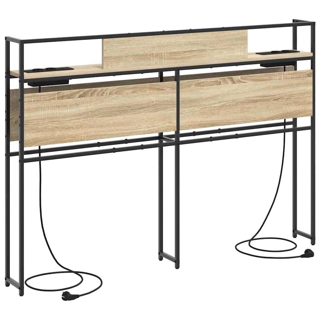 Opbevaringshovedgavl med hylde Sonoma-eg 140 cm Konstrueret træ