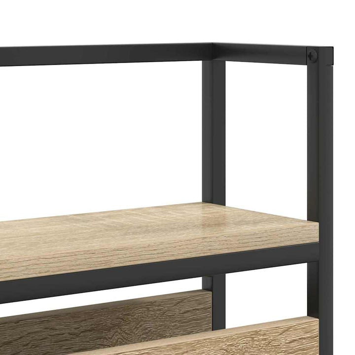 Opbevaringshovedgavl med hylde Sonoma-eg 160 cm Konstrueret træ