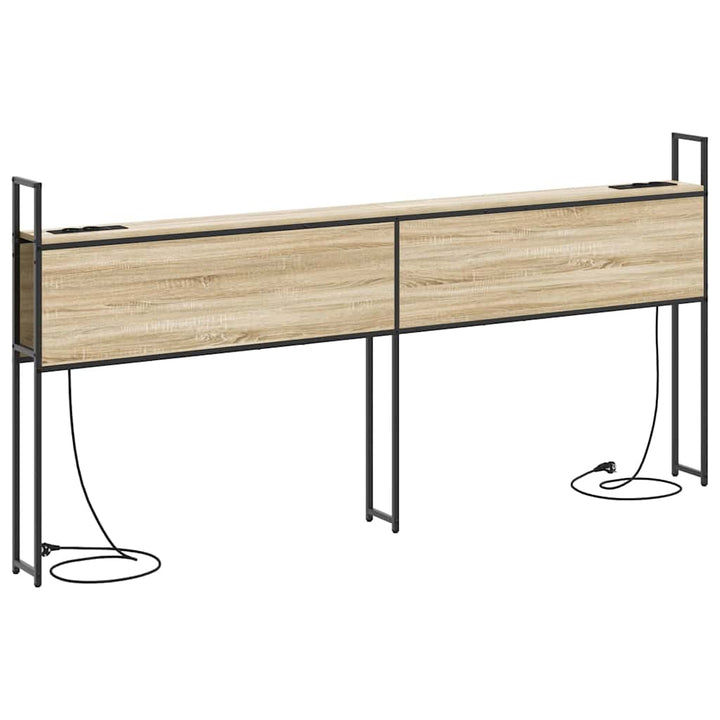Opbevaringshovedgavl med Opladningsstation Sonoma-eg 180 cm