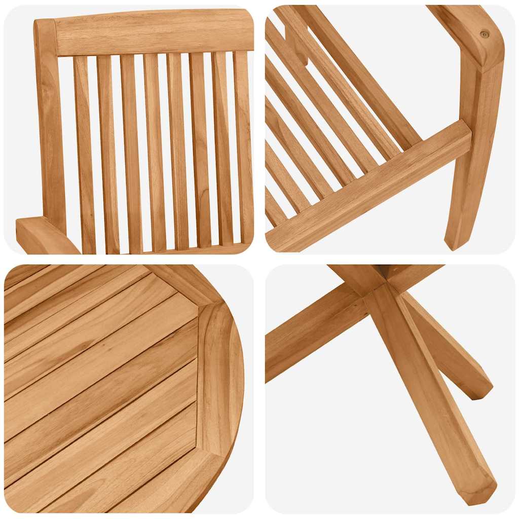 Have Spisebordssæt 3 pcs Brun Solid Akacietræ