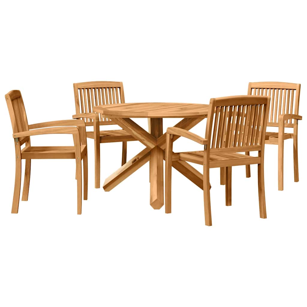 Have Spisebordssæt 3 pcs Brun Solid Akacietræ