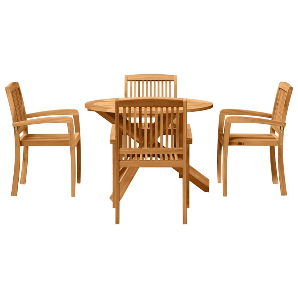 Have Spisebordssæt 3 pcs Brun Solid Akacietræ