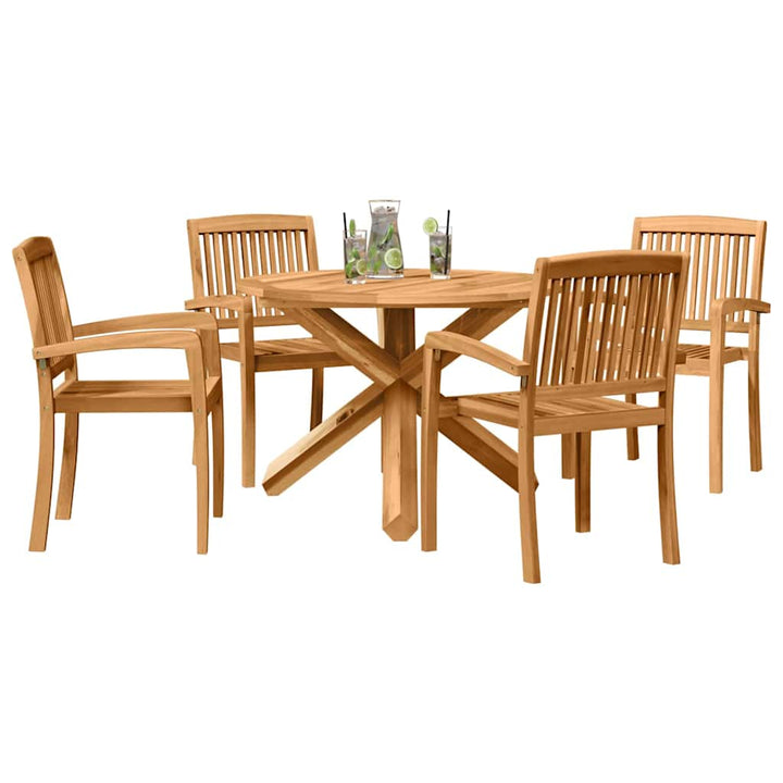 Have Spisebordssæt 3 pcs Brun Solid Akacietræ