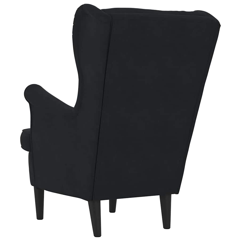 Lænestol Sort 71 x 92 x 91 cm Fløjl