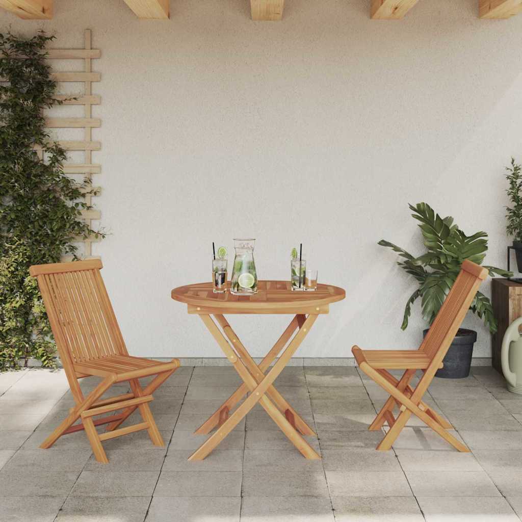 Have Spisebordssæt 3 pcs Brun Massivt teaktræ