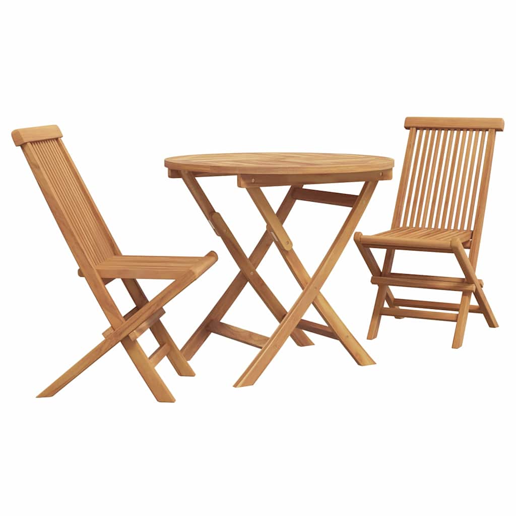 Have Spisebordssæt 3 pcs Brun Massivt teaktræ