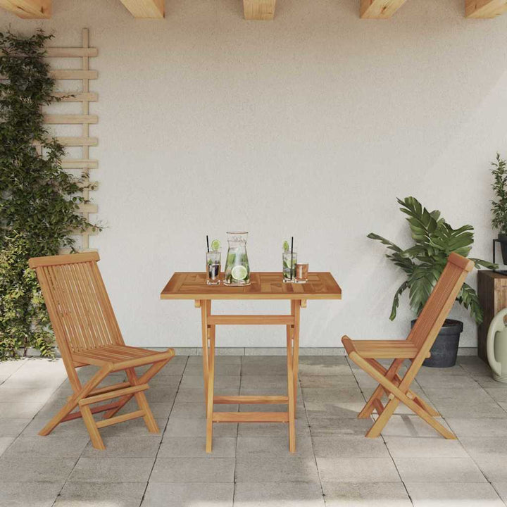 Have Spisebordssæt 3 pcs Brun Massivt teaktræ