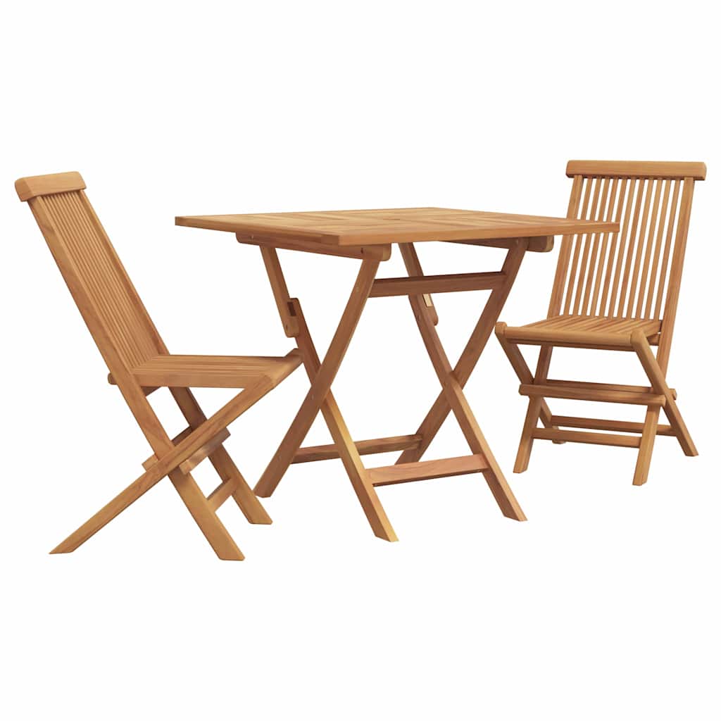 Have Spisebordssæt 3 pcs Brun Massivt teaktræ