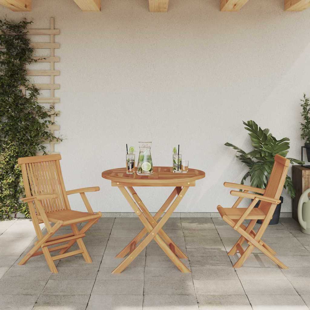 Have Spisebordssæt 3 pcs Brun Massivt teaktræ