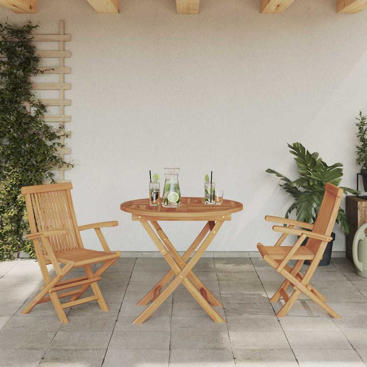 Have Spisebordssæt 3 pcs Brun Massivt teaktræ