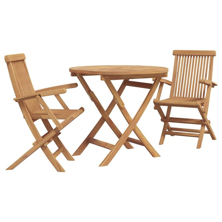 Have Spisebordssæt 3 pcs Brun Massivt teaktræ