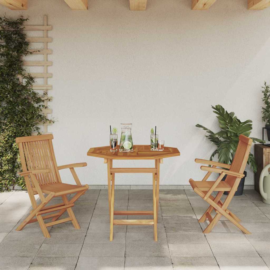 Have Spisebordssæt 3 pcs Brun Massivt teaktræ