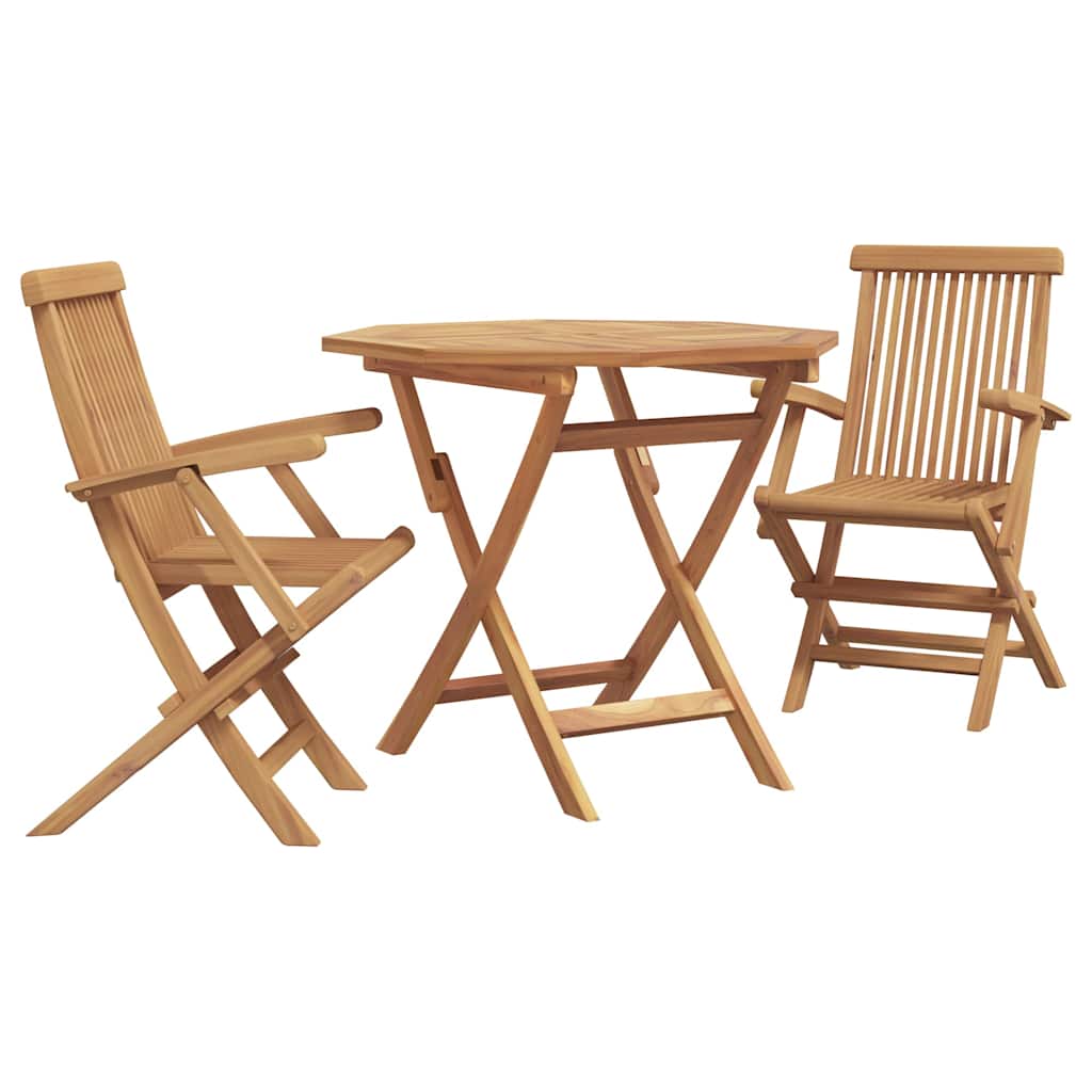 Have Spisebordssæt 3 pcs Brun Massivt teaktræ