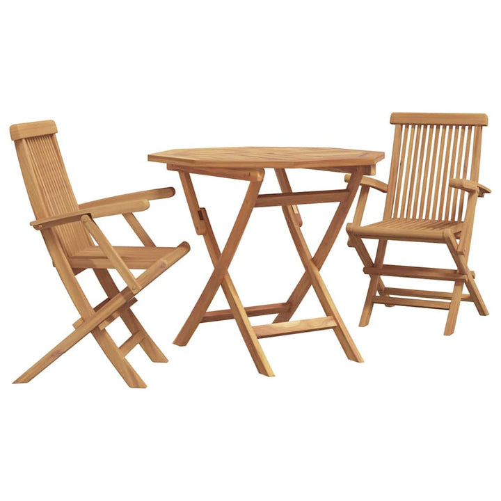 Have Spisebordssæt 3 pcs Brun Massivt teaktræ