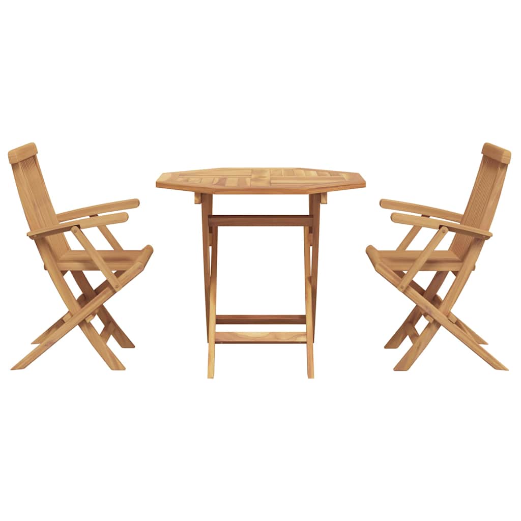 Have Spisebordssæt 3 pcs Brun Massivt teaktræ
