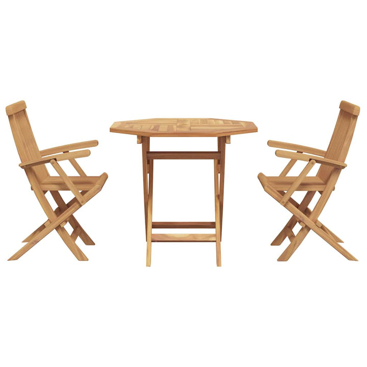 Have Spisebordssæt 3 pcs Brun Massivt teaktræ