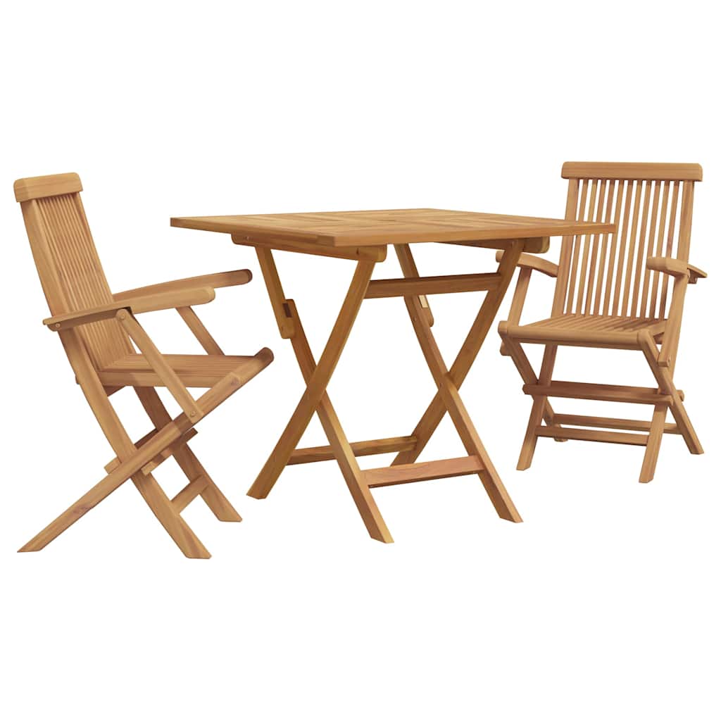 Have Spisebordssæt 3 pcs Brun Massivt teaktræ